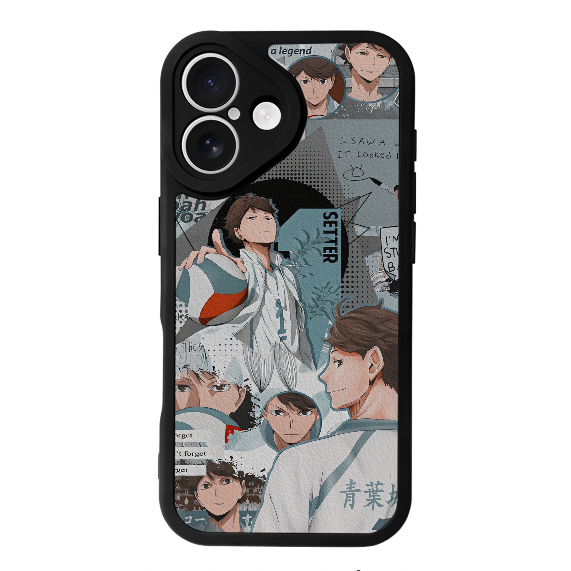（画像用） ハイキュー!! Haikyu!! 【iPhone 16シリーズ対応】シリコンスマホケース（レザー調） 材質：シリコン